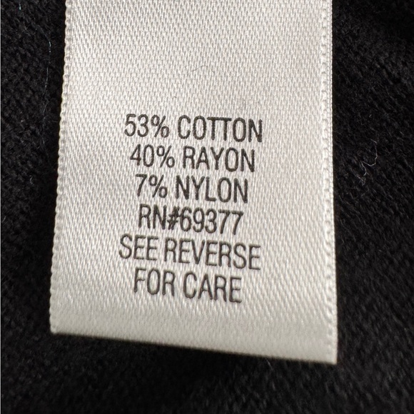 Croft & Barrow Open Front Black Cardigan, Size 1X - NWT - Picture 7 of 7